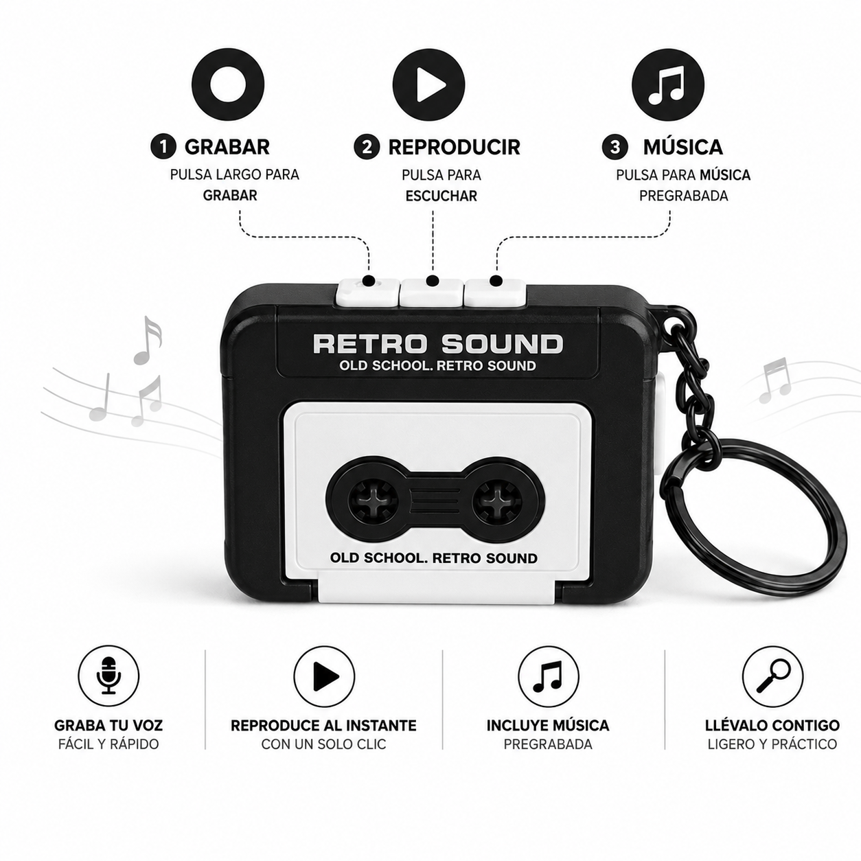 Reproductor Cassette Retro